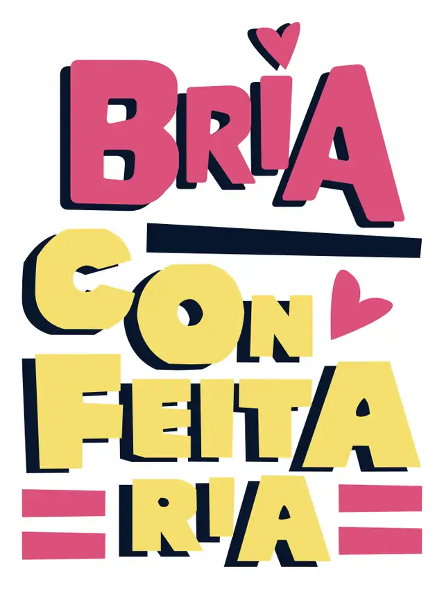 Wordmark principal da BRIA Confeitaria em letras gordas