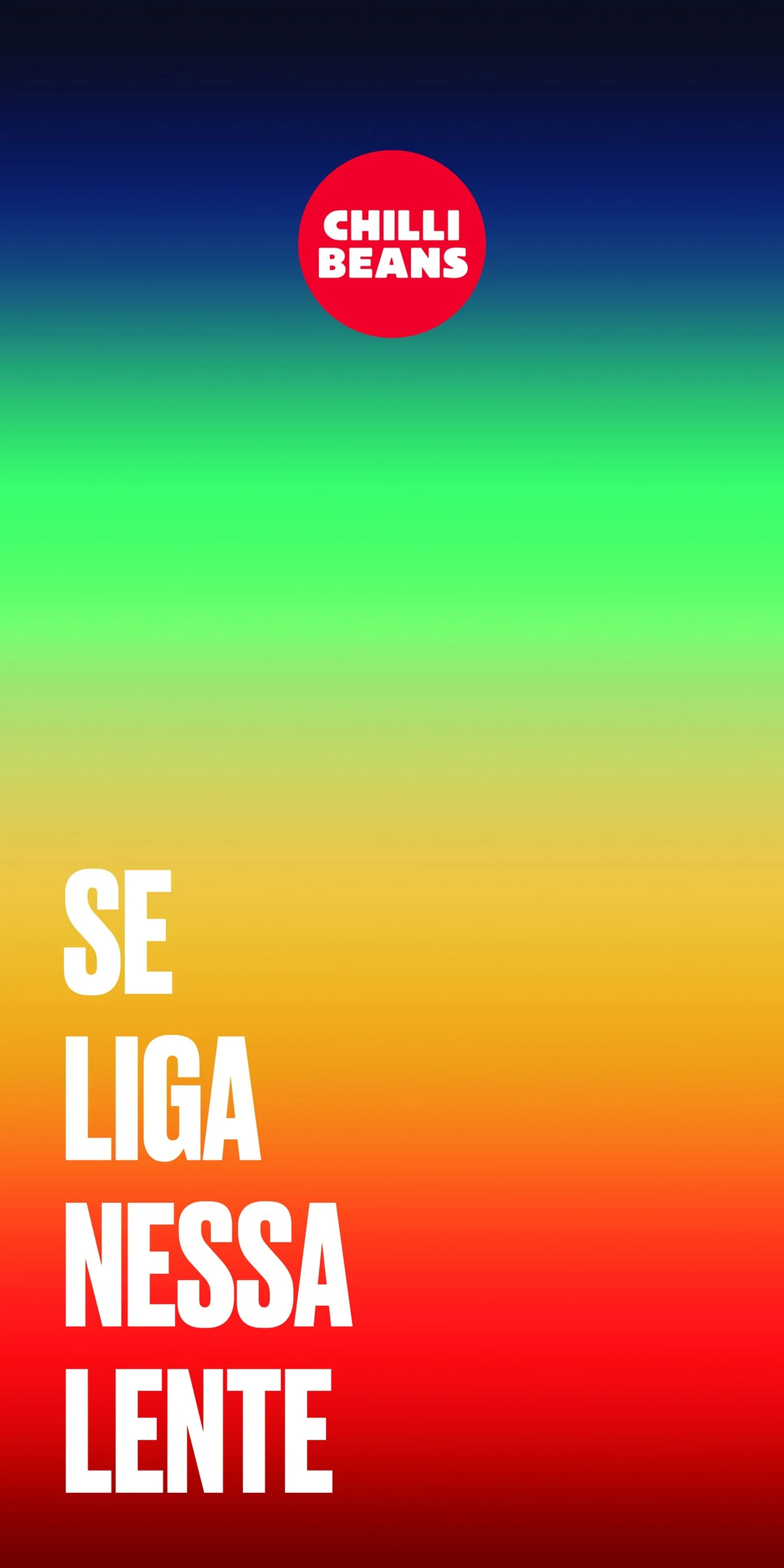 Banner vertical Se Liga Nessa Lente com o espectro cromático completo