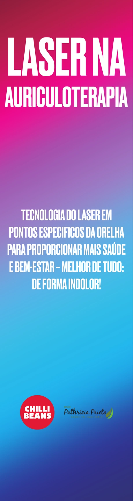 Banner vertical de auriculoterapia a laser