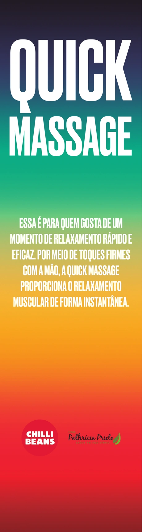 Banner vertical de quick massage