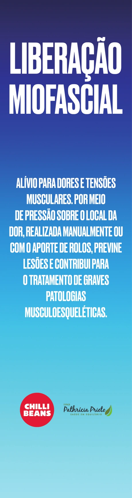 Banner vertical de liberação miofascial
