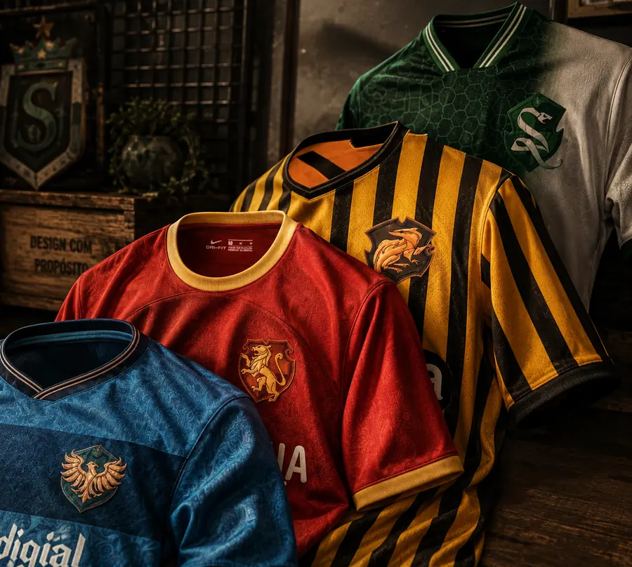 Uniforme conceitual de futebol da Sonserina, frente e costas
