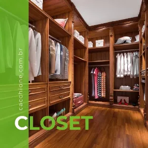 Closet planejado, peça de Cacchione por Vitor Gates