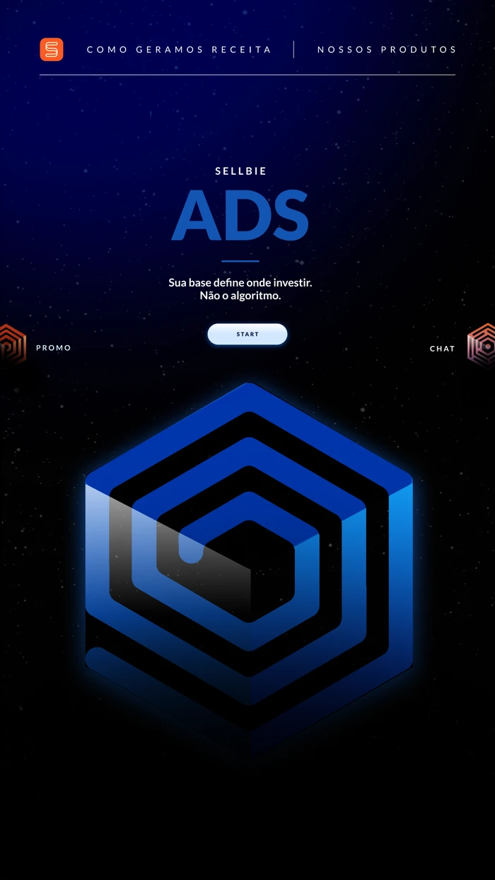 Marca do produto Sellbie Ads em azul
