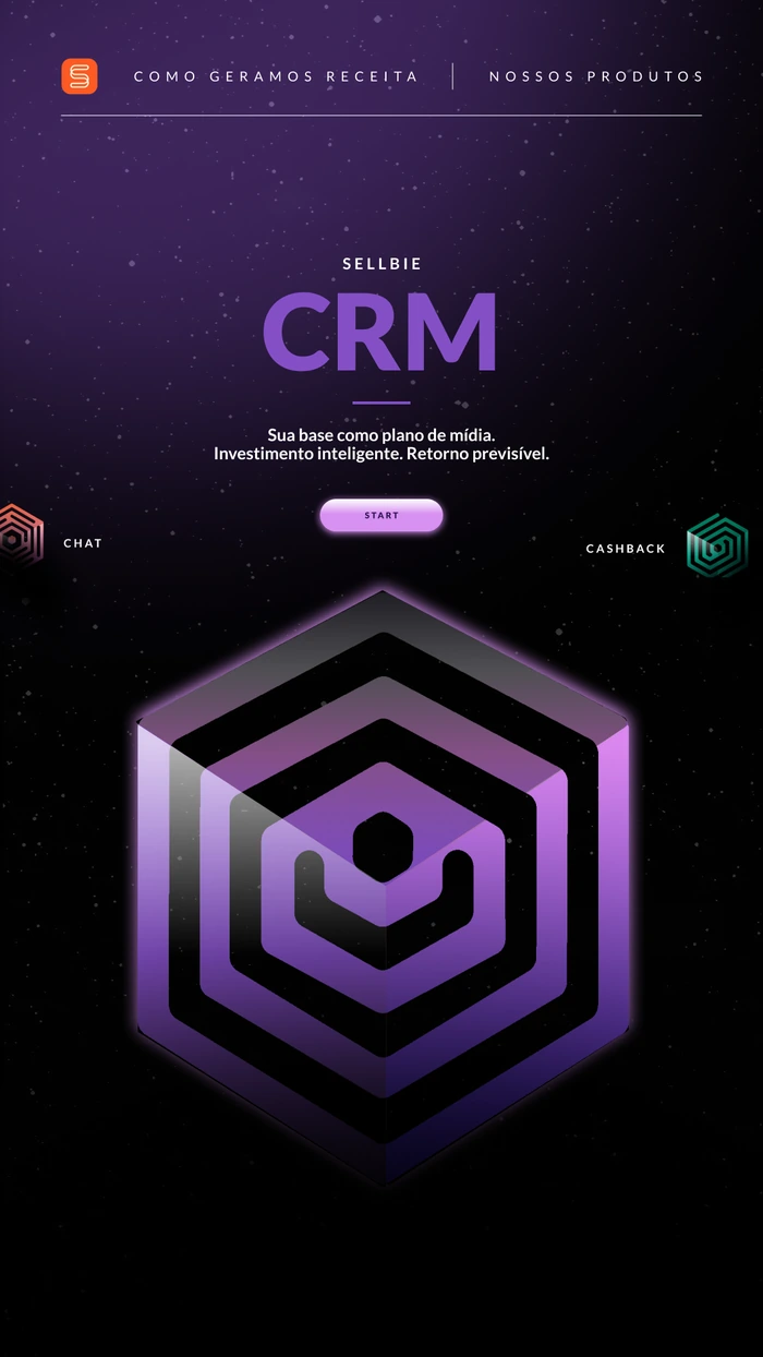 Marca do produto Sellbie CRM em violeta