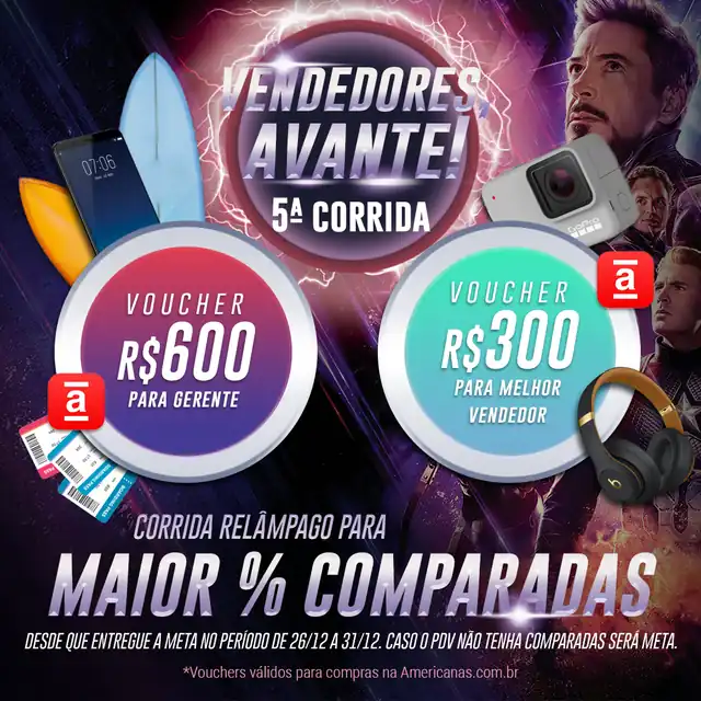 Peça da quinta corrida da campanha