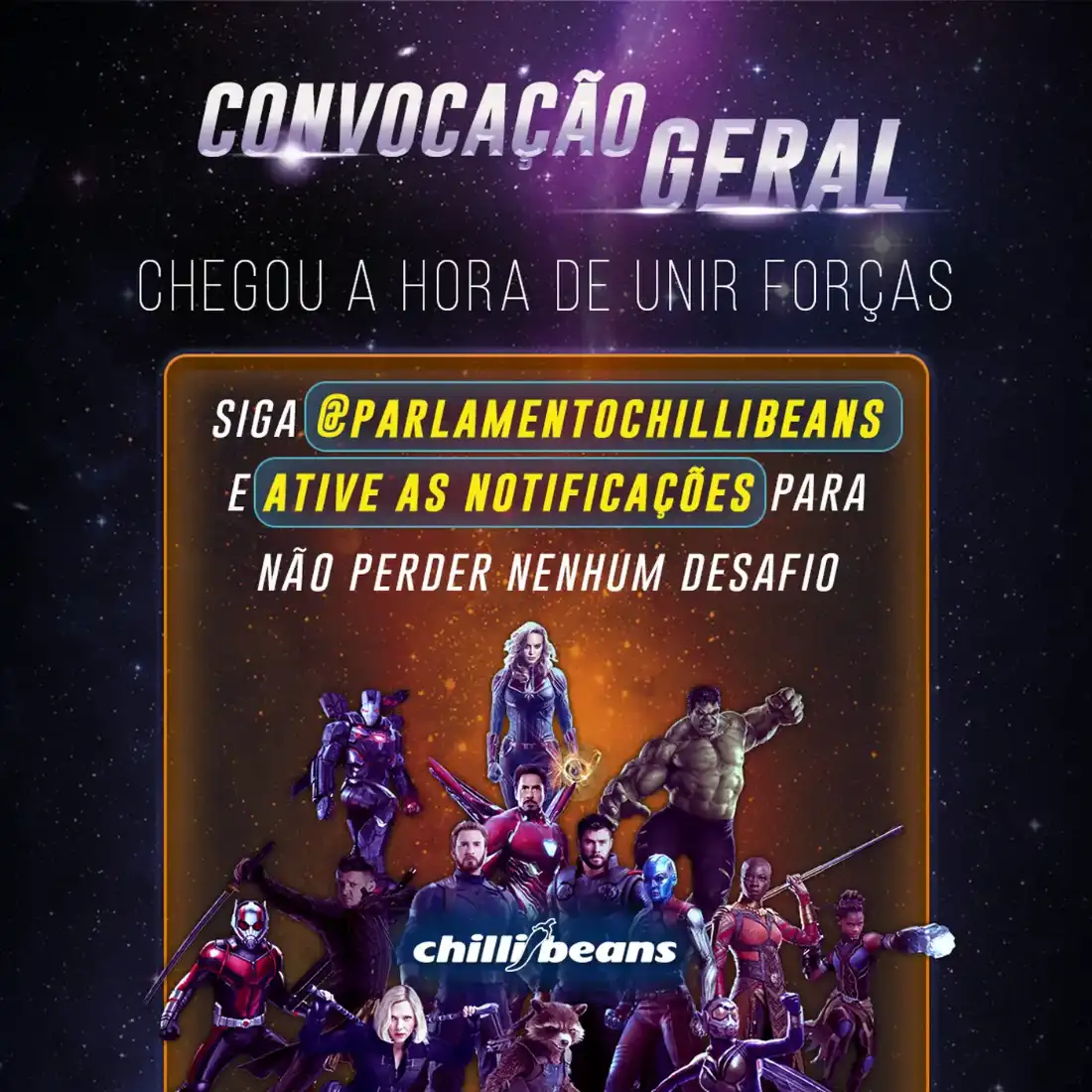 Post de convocação da primeira onda da campanha